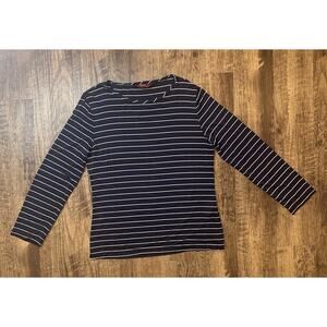 Max Mara Striped Jersey Top Women’s XL Preppy Nautical Stretch